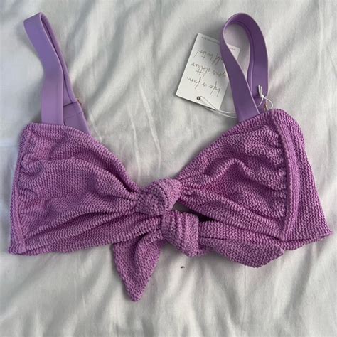 Show Me Your MuMu Swim Nwt Show Me Your Mumu Purple Scrunch Tie Bikini Top Poshmark