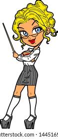 Sexy Blonde Teacher Professor Stock Vector Royalty Free Shutterstock