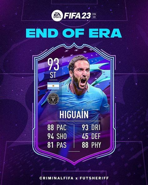 Fifa Gonzalo Higuain End Of An Era Card Gets Leaked Set To Arrive