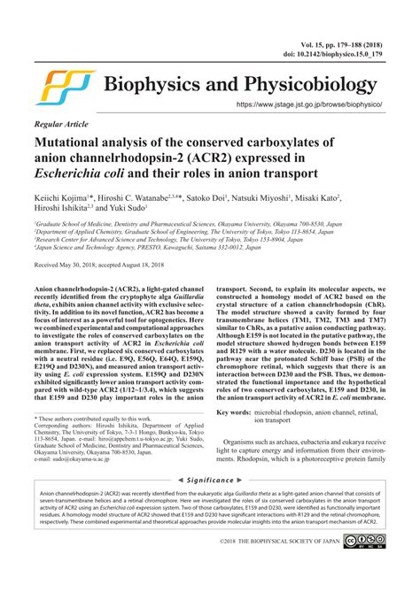 Pdf Mutational Analysis Of The Conserved Carboxylates Of Anion