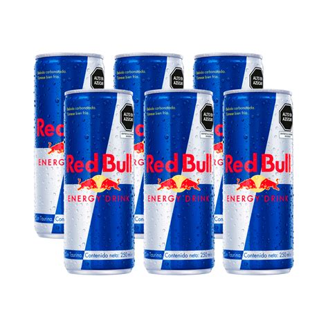 Bebida Energizante RED BULL Paquete 6 Unidades Lata 250ml Licores