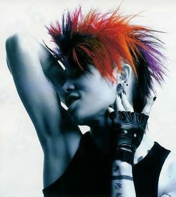 Layered Hairstyle: Punk Girl Red Mohawk Hairstyle