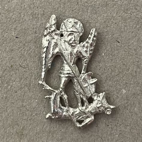 St Michael Pilgrim Badge Boxed With Brief Historical Descripition