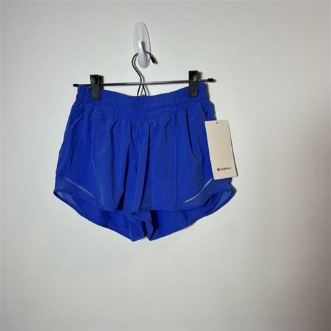 Lululemon Athletica Shorts Lululemon Hotty Hot Lr Short Lined Wild Indigo Poshmark