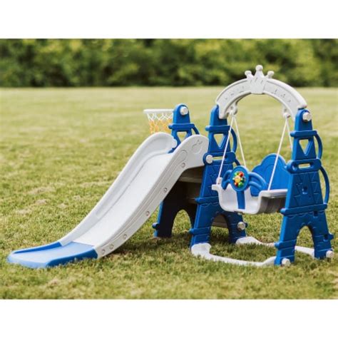 Tr Layne Indooroutdoor Kids 4 Function Slide Baby Swing And Basketball
