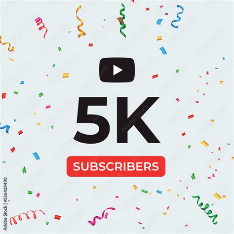 Thank You 5k Or 5 Thousand Subscribers Celebration Template Premium