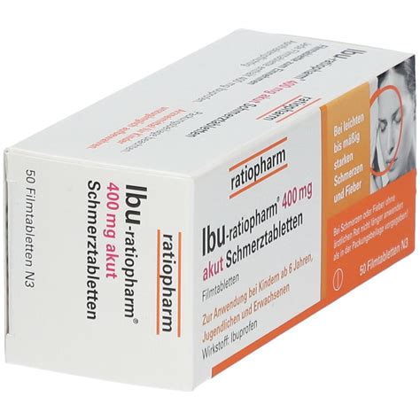 Ibu Ratiopharm Mg Akut Schmerztabletten St Shop Apotheke