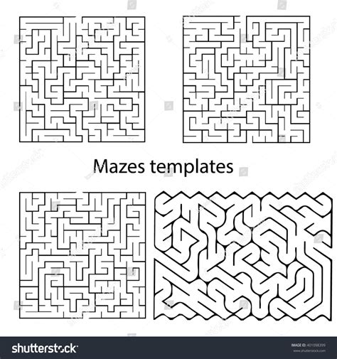 Vector Maze Templates Stock Vector (Royalty Free) 401098399 | Shutterstock