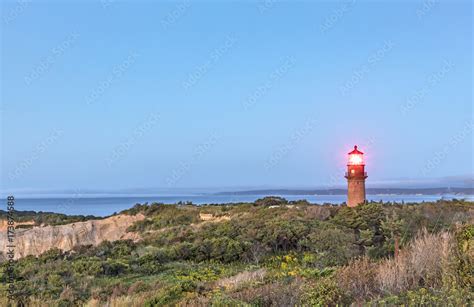 Gay Head Lighthouse And Gay Head Cliffs Of Clay At The Westernmost Point Of Martha S Vineyard In