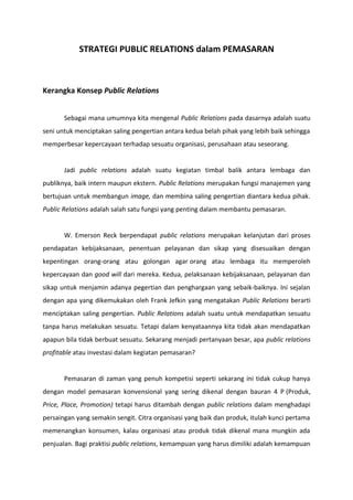 Strategipublicrelationsdalampemasaran Pdf