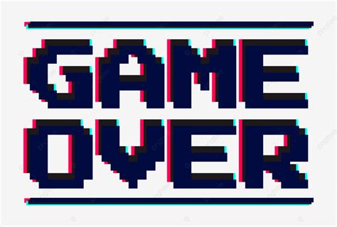 Game Over Art Pixel De Texto Editável Vetor Png Jogos Efeitos De