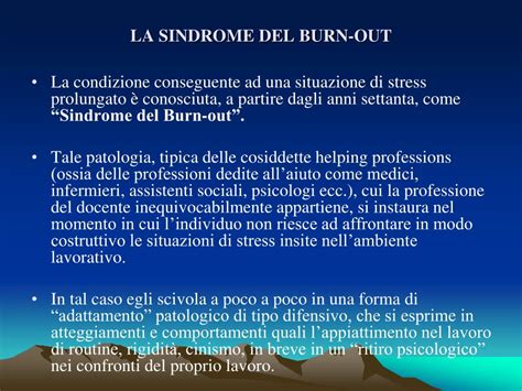 PPT Clinica Psicologica E Psicopatologia Psicosomatica Il Burn Out