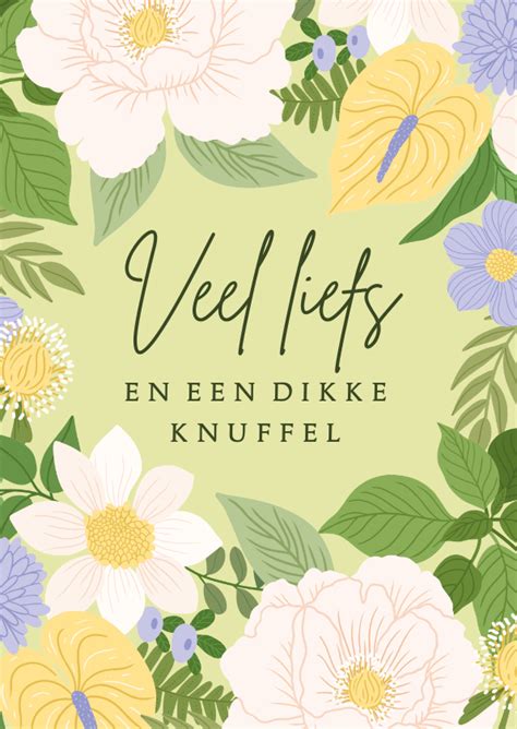 Veel Liefs En Een Dikke Knuffel Kaart Met Kaartje2go