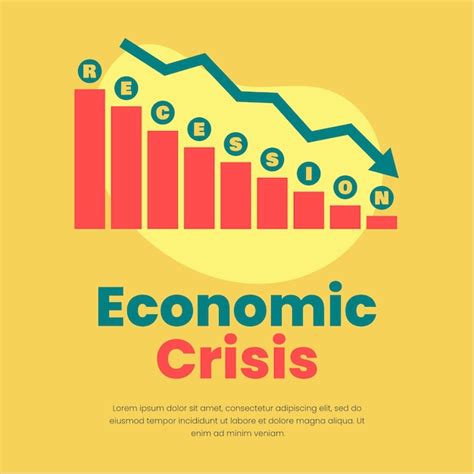 Crise Econômica Com Conceito De Gráfico De Queda Psd Premium