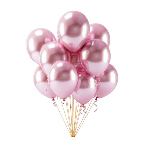 Pink Lovely Birthday Party Balloon On Transparent Background Pink