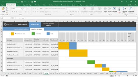 Planilha De Gerenciamento De Projetos Em Excel 40 Loja Planilhas Vba