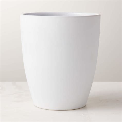 Nexus White Marble Wastebasket Reviews Cb2