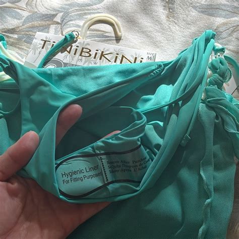 Tinibikini Swim New Tinibikini Swimwear Piece Set Bikini W Sheer Coverup Skirt Green L