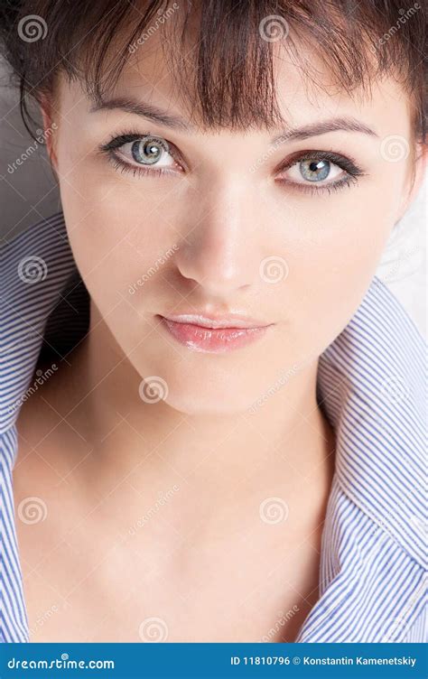 Portrait Of Sexual Brunette Stock Photo Image Of Femininity Elegance