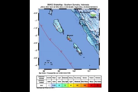 Bmkg Gempa M5 3 Guncang Wilayah Kepulauan Mentawai Antara News