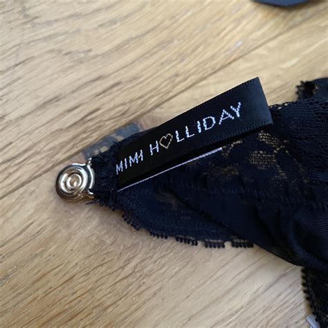 Mimi Holliday Black And Nude Lace Suspenders In Depop