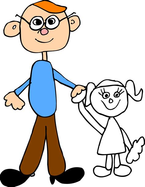 Father And Daughter Hugging Clipart Images