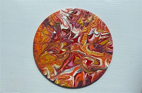 Acrylic Paint Pouring Flamin Hot Cheetos Etsy