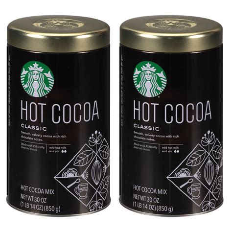 Amazon Starbucks Classic Hot Cocoa Mix 30 Ounce 1 87 Lbs Tin 2 Pack Hot Cocoa Mixes