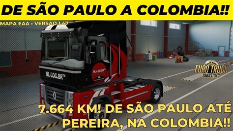 7 664 km De São Paulo a Colômbia Será que eu dou conta dessa carga