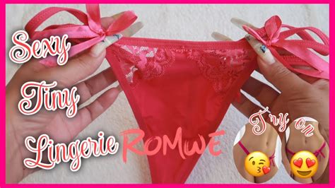 Sexy Tiny G String Lingerie TRY ON HAUL From Romwe JustSimplyClaire YouTube