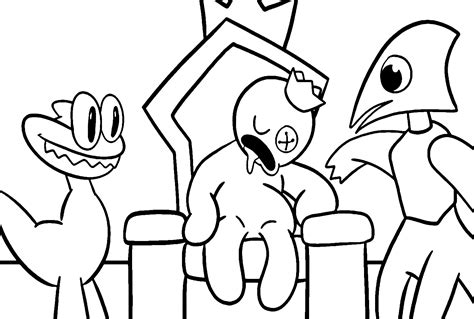 Rainbow Friends 2 Yellow Coloring Pages Rainbow Friends 2 Coloring