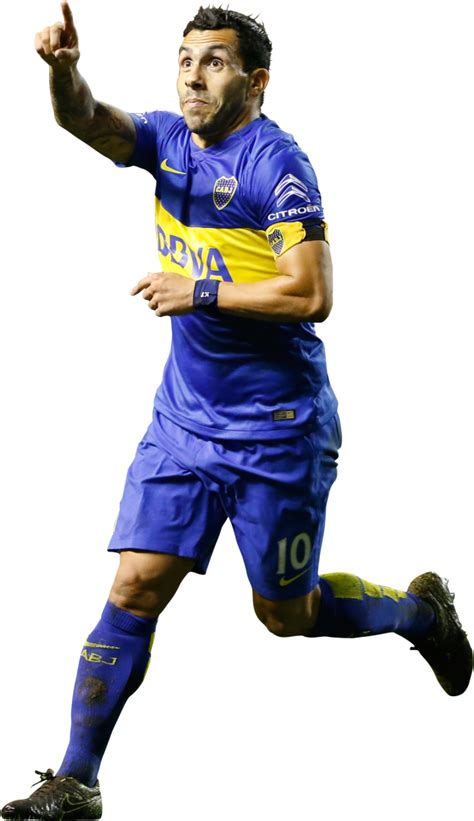 Carlos Tevez Boca Juniors Football Render Footyrenders
