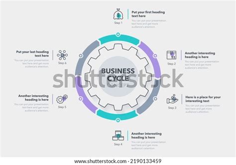 Business Cycle Template Six Colorful Stages Stock Vector Royalty Free 2190133459 Shutterstock