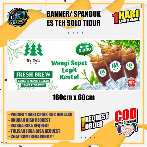 Jual Banner Spanduk Es Teh Solo Tidur X Shopee Indonesia