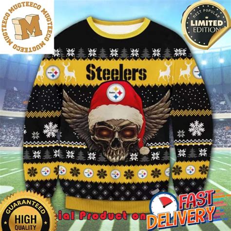 NFL Grinch Fuck Them Pittsburgh Steelers Custom Name Ugly Christmas Sweater Mugteeco