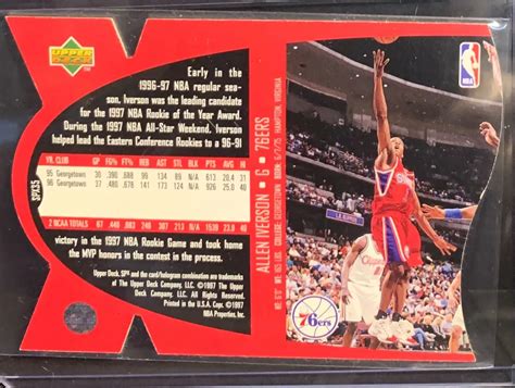 ALLEN IVERSON ROOKIE CARD NBA SPx 1997 ②