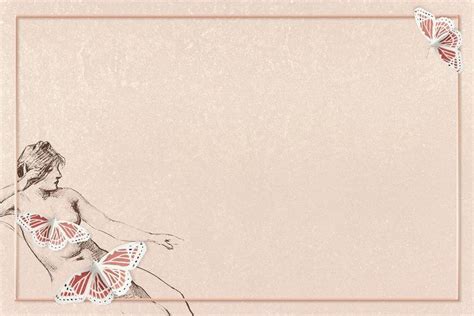 Nude Woman Frame Mixed Media Vintage Background Free Image By Rawpixel Manotang