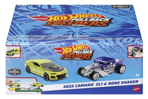 HOT WHEELS SET MASINUTE METALICE PULL BACK CAMARO ZL SI BONE SHAKER Okazii Ro