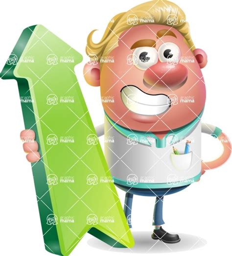 Blonde Hair Man Cartoon Vector 3D Character Pointer 1 GraphicMama