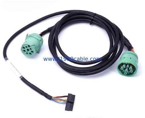 Green Deutsch 9 Pin J1939 Female To Molex 20 Pin Female And J1939 Male