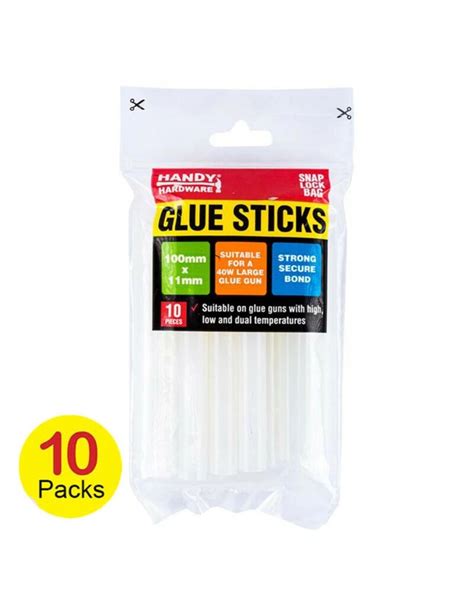 Handy Hardware 10pk Hot Melt Glue Sticks 100mm X11mm Diy Projects Liz