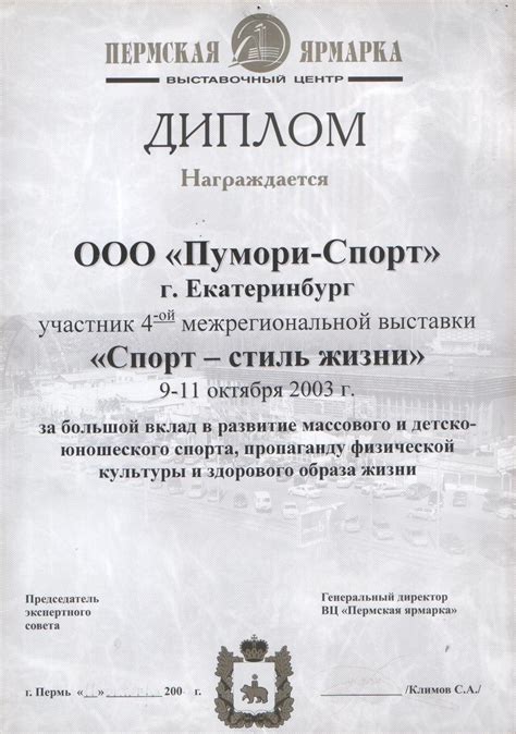Дипломы - спортинвентарь оптом, Пумори-Спорт, Екатеринбург