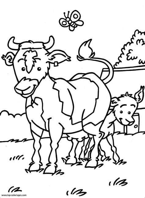 Inspirant Coloriage De Vache Et Veau A Imprimer Meilleur Coloriage