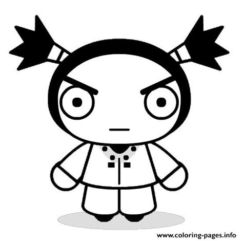 Pucca Emoji Coloring Page Printable