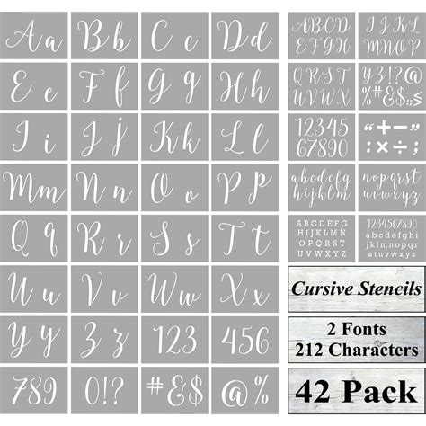 Buy Letter Stencils For Painting On Wood 42 Pack Large Alphabet