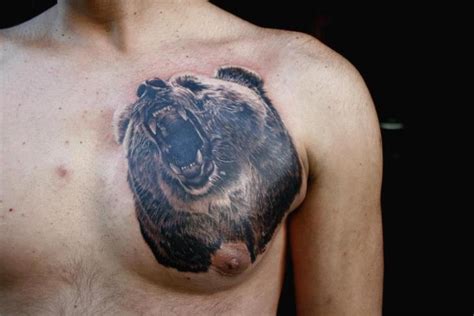 Angry Bear Realistic tattoo by Last Angels Tattoo - Best Tattoo Ideas ...