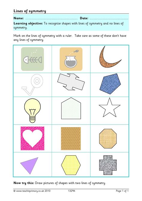 Lines Of Symmetry Ks2 Geometry Teachit