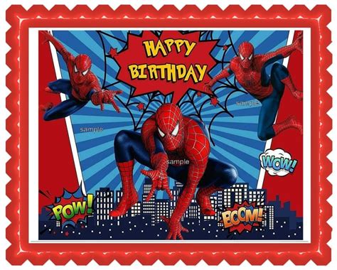 Spiderman Cake Topper Birthday