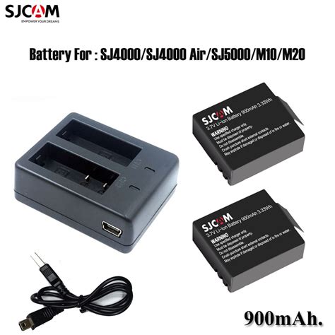 แบต SJ CAM แท้ พร้อมแท่นชาร์จ Dual Charger สำหรับ SJ CAM รุ่น SJ4000 ...