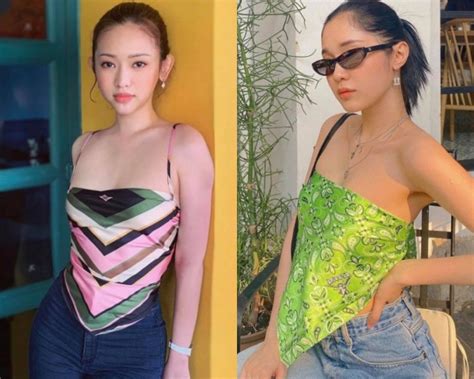 Đụng hàng váy hoa hot girl Thúy Vi bị em gái Ngọc Trinh lấn át